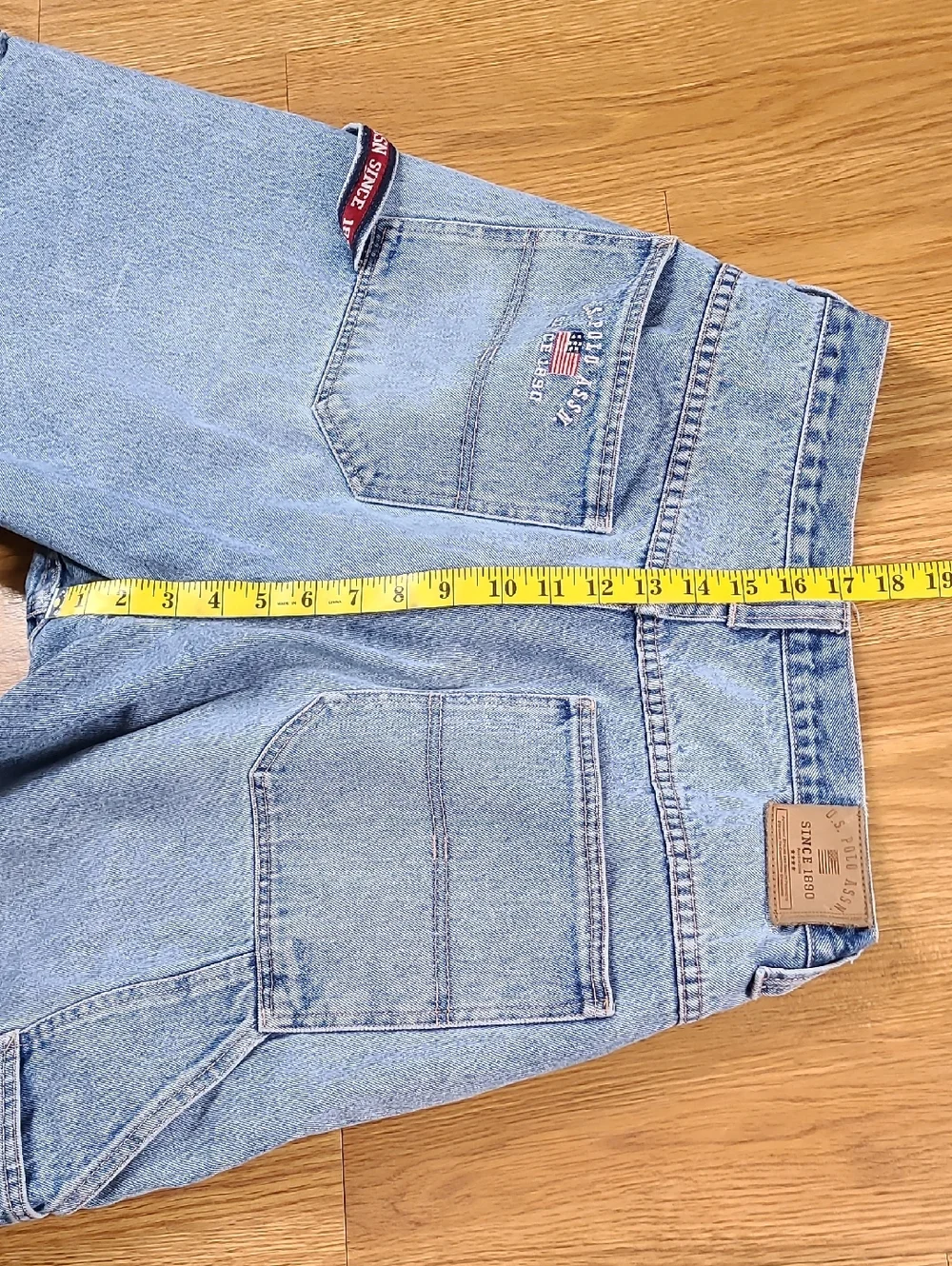 VITAGE U.S. Polo Assn. Light Blue Denim Jean Mens Shorts 38x11
